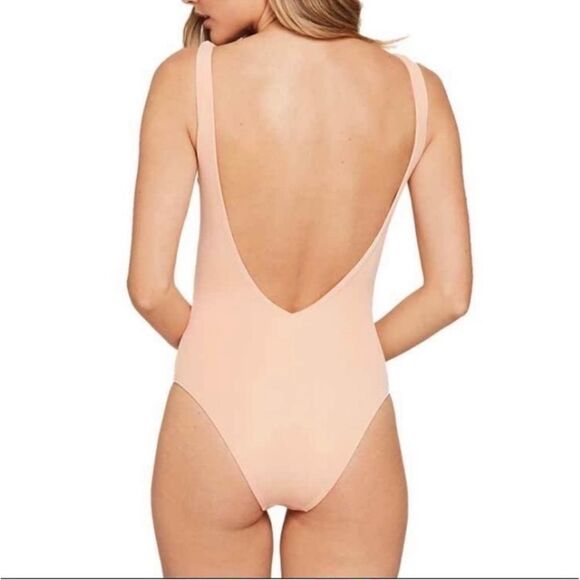 L Space Arizona Ribbed One Piece Swimsuit Desert Rose Size 8 - Picture 4 of 15